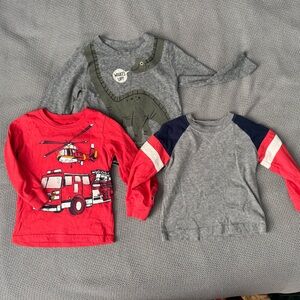 Lot of 3 Long Sleeved Shirts for Toddler Boys - 18months